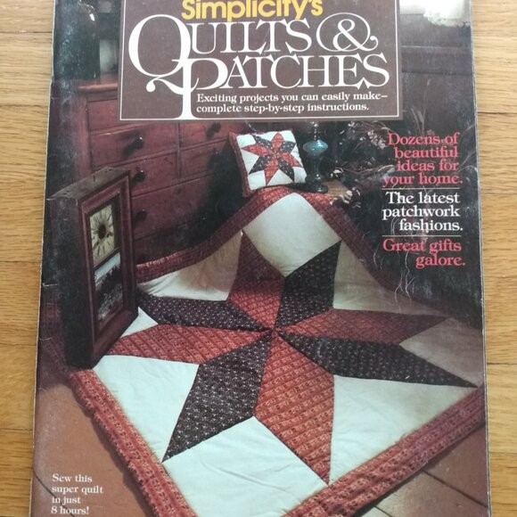 Vintage Quilts & Patches Quilting Sewing Pattern Book Simplicity Boho 70s Retro - Picture 2 of 11